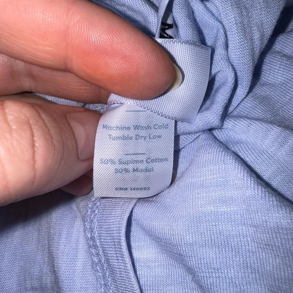 Marine Layer Light Blue Boyfriend V-Neck Top - Picture 4 of 4